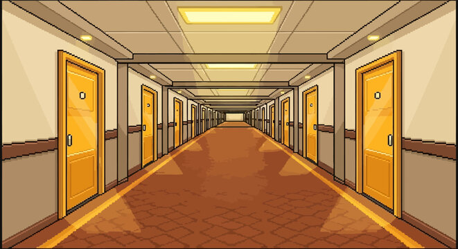 Endless Corridor with Identical Doors.