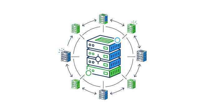 Distributed Data Storage Network with Central Server and Connected Nodes