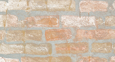 Fototapeta premium Distressed Red Clay Brick Grunge Texture Overlay Effect. Authentic Urban and Rustic Feel, Ideal for Background Layers, Architectural Renderings, or Vintage Design Projects.