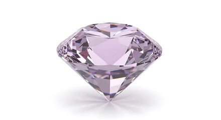 Fototapeta premium Beautiful sparkling pink diamond isolated on white background