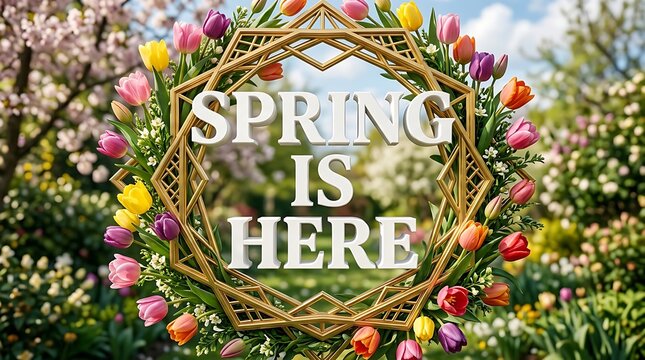Spring is Here A Blooming Floral Celebration in Nature