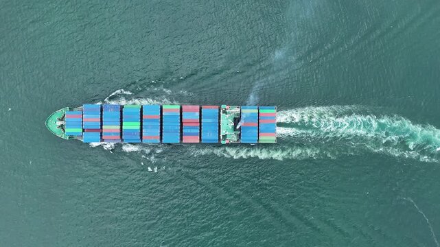 Smoke exhaust gas emissions carbon dioxide from cargo lagre ship container ship,Marine diesel engine exhaust gas from combustion, Gas Emission Air Pollution from transportation. green house effect Eco