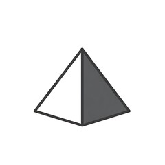 Fototapeta premium Geometric Pyramid Shape Icon.