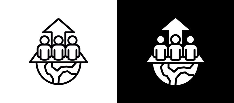 Workforce Training whiteblack icon