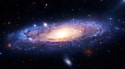 4k Ultra HD Stunning Deep Space Galaxy with Vibrant Nebula Clouds and Shimmering Stars © egg