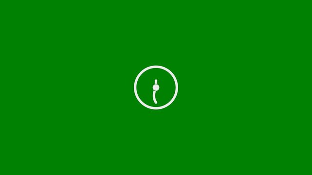 Procrastination or Delay concept - Minimal Motion Graphics Clip - Green Screen, Seamless Looping