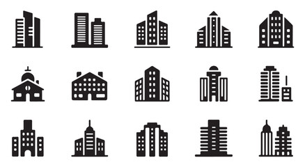 Skyscraper buildings, city architecture, office, residential, church, hotel, commercial, urban constructions. © Tanvir