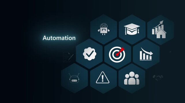 Internet, business, Technology and network concept. Automation Software concept as an innovation. animation on transparent background.