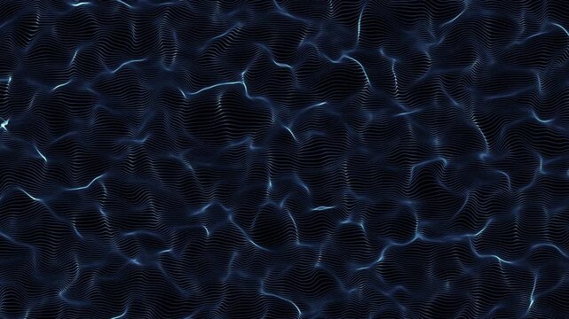 blue smoke on black motion background. blue line motion video background.
