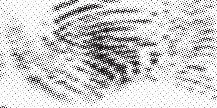 Monochrome halftone background with a gradient of dots creating a modern and minimalist design element EPS vector