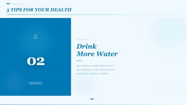 Wellness Health Tips Slide Manage Your Stress Mindset Carousel Presentation on Cream Background