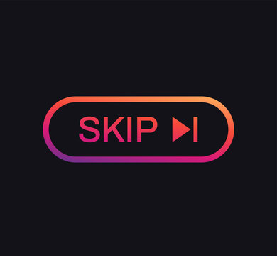 skip button design with gradient