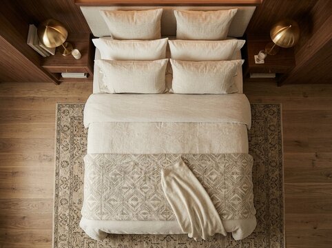 Luxury Suite Bedroom with Bespoke Millwork and Custom Cabinetry