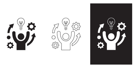 Fototapeta premium Effective workflow management icon for business efficiency.