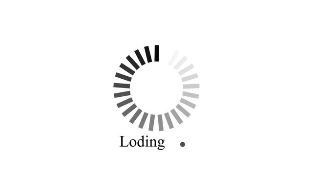 animation - loading circle icon on white background. video Loading circle icon animation isolated on white background.