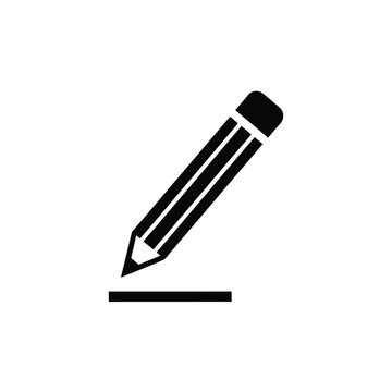 pencil icon with line simple black and white graphic on a white background high quality professional detailed modern elegant stylish