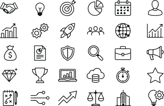 precious icons sheet for business grouth