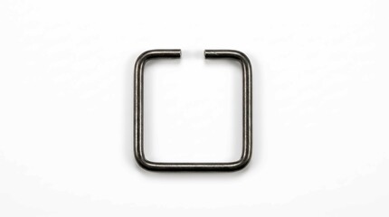 Obraz premium minimalist empty silver picture frame on white background isolated