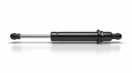 Fototapeta premium black hydraulic shock absorber isolated on white background for automotive suspension