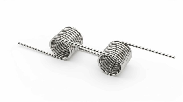 metallic threaded pipe connectors isolated on white background