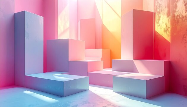 Moderner 3D Hintergrund mit geometrischen Formen