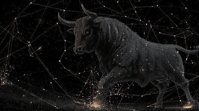 Bull constellation appears in the dark sky.