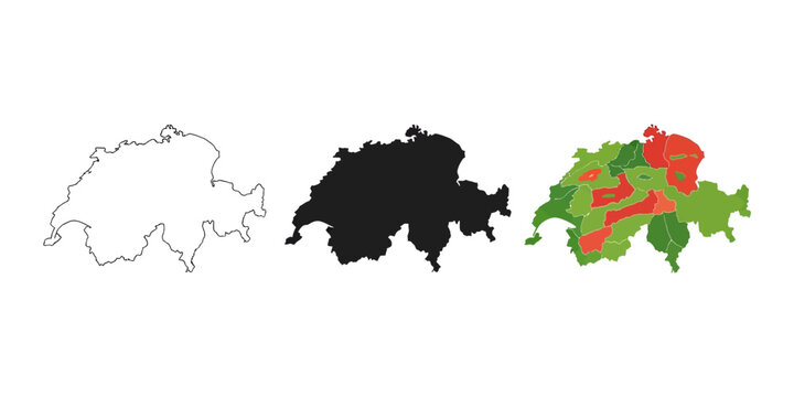 triple map layout of switzerla.