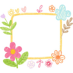 Obraz premium Colorful Floral Frame for Celebrations and Events