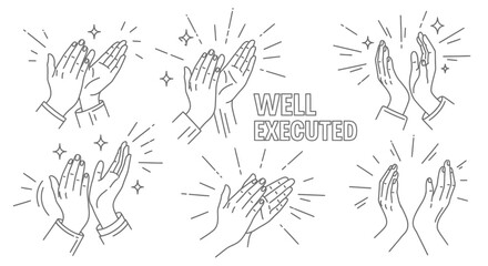 Fototapeta premium Hands clapping in appreciation and praise.
