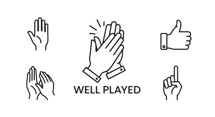 Fototapeta premium Hands giving approval and applause gestures.