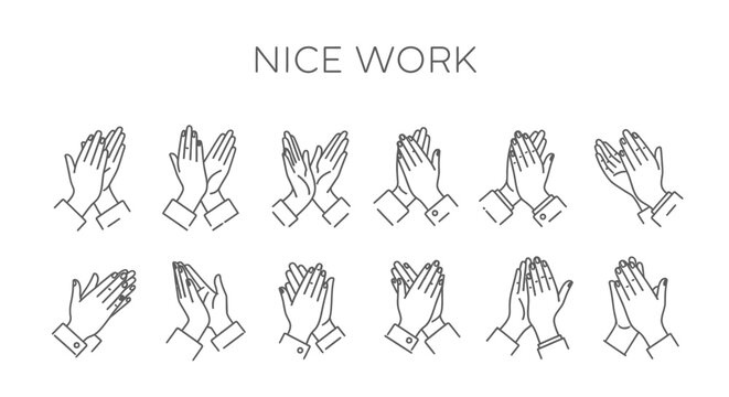 Hands in various prayer positions.