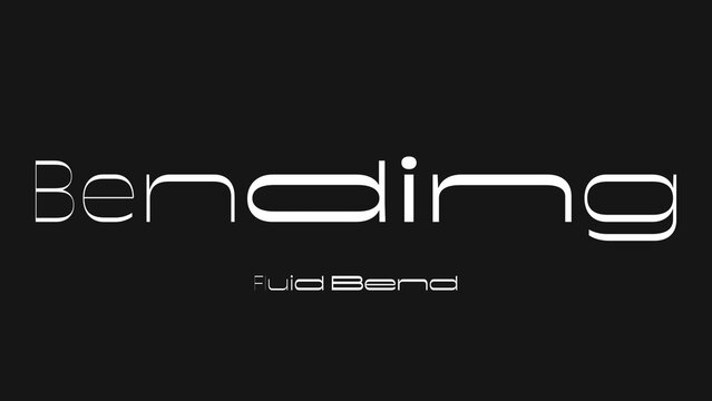 Bending Variable Font Animation