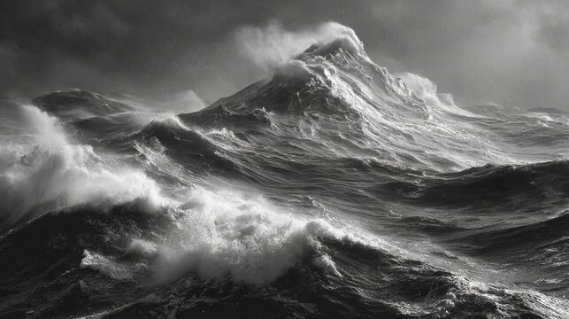 Giant storms, like typhoons and hurricanes, travel over the ocean. These powerful winds then move inland from the sea.