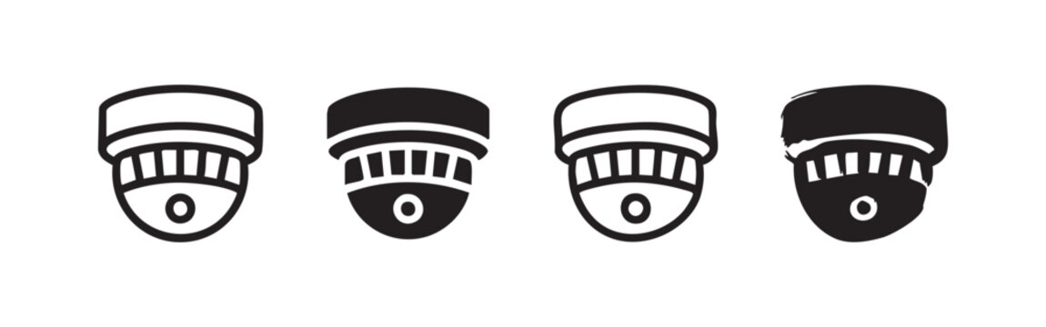 Surveillance CCTV Camera and Home Security Icon Set