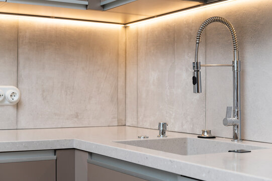 Modern kitchen sink with sleek design features