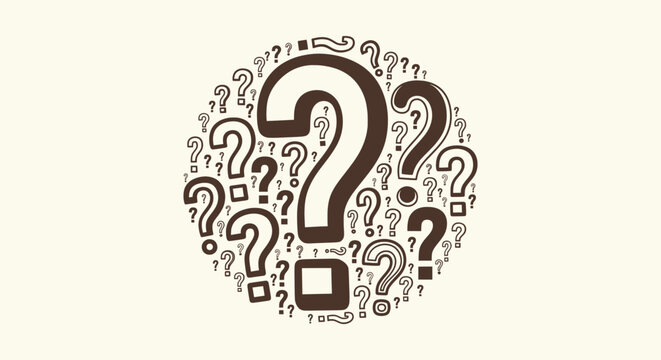 Question Mark Concept Illustration in Circular Shape for FAQ Help Inquiry and Curiosity Themes