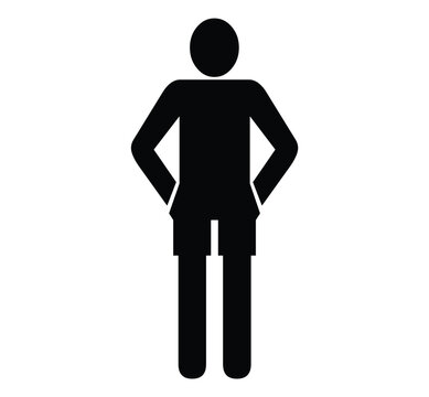 Man Standing Silhouette Vector