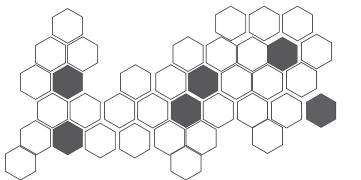 dark grey hexagon white background wall pattern