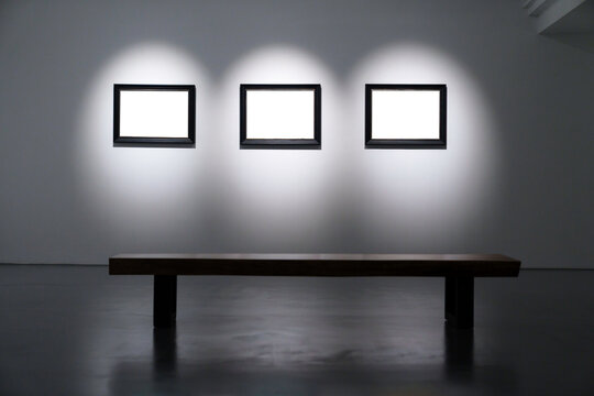 blank frame in gallery