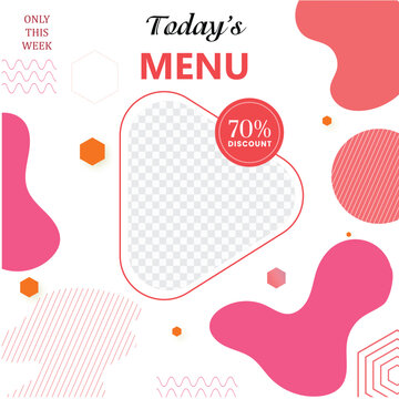Social media post food sale template new