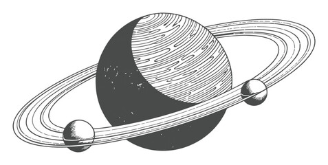 Saturn Planet with Rings Vector Illustration © Batter stock