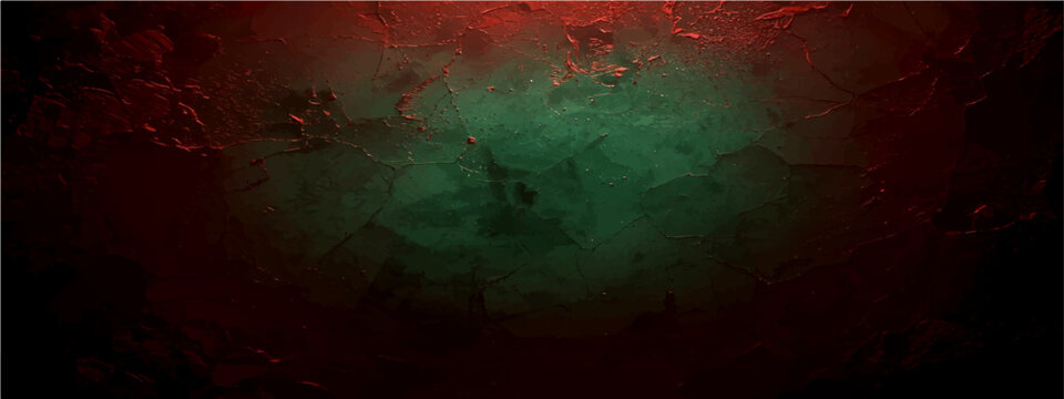 Vector Dark, textured background exudes mysterious, enigmatic aura, painted with interplay deep crimson, earthy brown, and vibrant viridescent hues, a compelling artistic canvas.