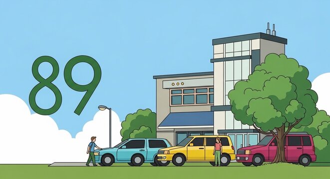 Cars parking outside building