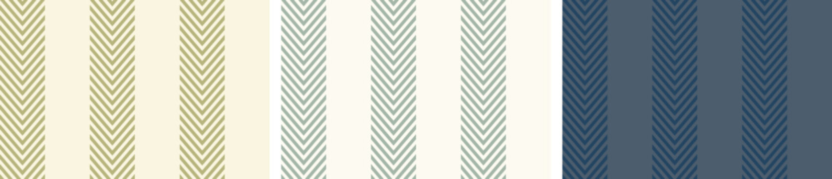 Herringbone pattern set.fashion for textile design.colorful textured vertical retro stripes for dress or other summer textile print.