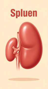 Anatomy of human spleen organ.