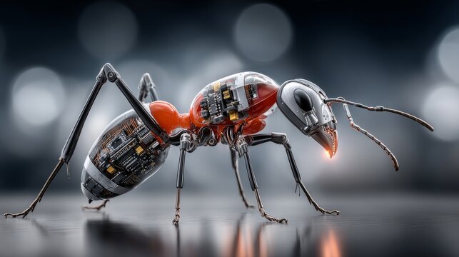 Innovative mechanical ant showcasing advanced technology in robotics