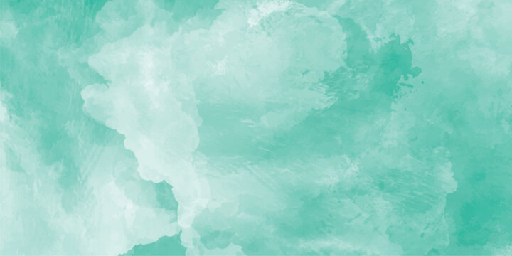 Vibrant turquoise green watercolor splash background with artistic paint texture.