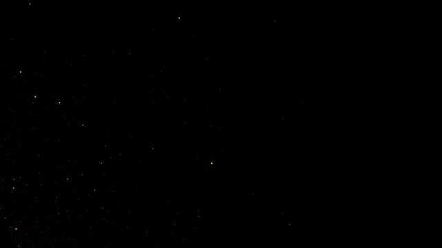 golden Christmas light trail wave with gold shiny glitter stars alpha channel animation , holiday and new year isolated motion design element Shining Magic Light. Fairy Tail Glitter Particles