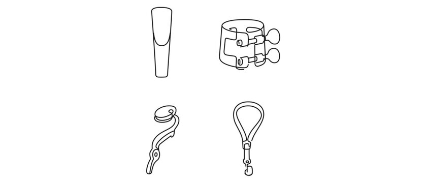 Screen Printing Equipment Vector Icon Set with Editable Stroke, Featuring Rubber Squeegee, Ink Spatula, Hinge Clamp, and Printing Tools for Visual Arts, Design, and DIY Crafting Projects.