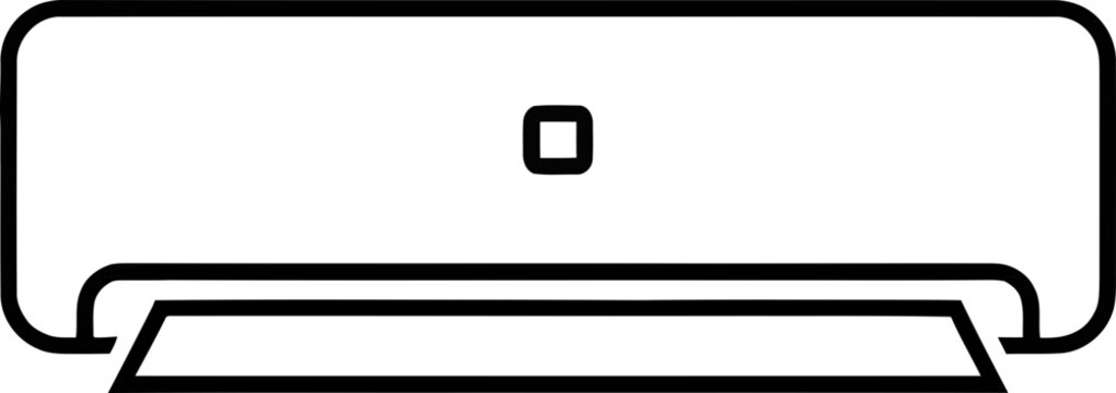 Air conditioner icon. ac outline icon. This linear icon representing an ac cooling system. This linear icon representing an ac cooling system. Air conditioner icon. air conditioning icon. 